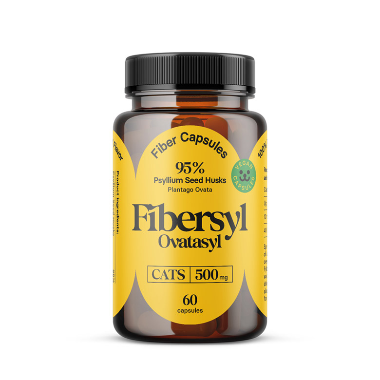 FiberSyl Ovatasyl
Fiber Capsules for Cats
Digestive Supplement
